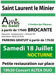 affiche Brocante + concert