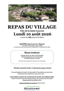affiche Repas du village