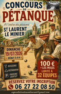 affiche Concours de pétanque